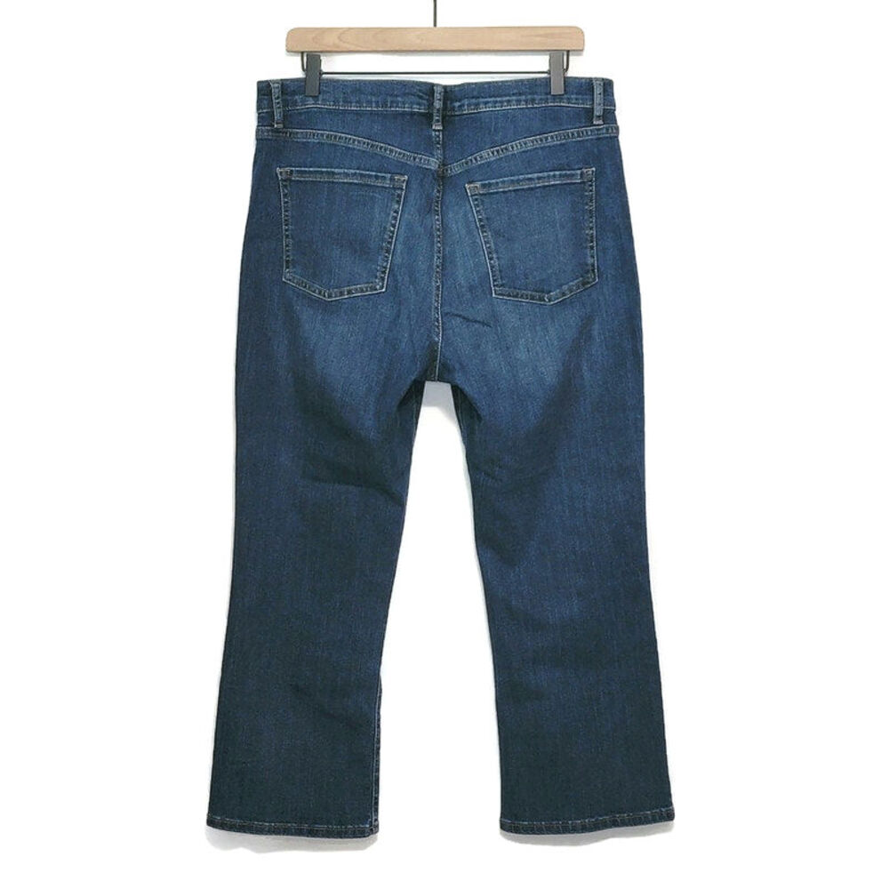 Banana Republic Flare Crop High Rise Medium Wash Blue Classic Denim Jean Size 31 - Picture 6 of 13